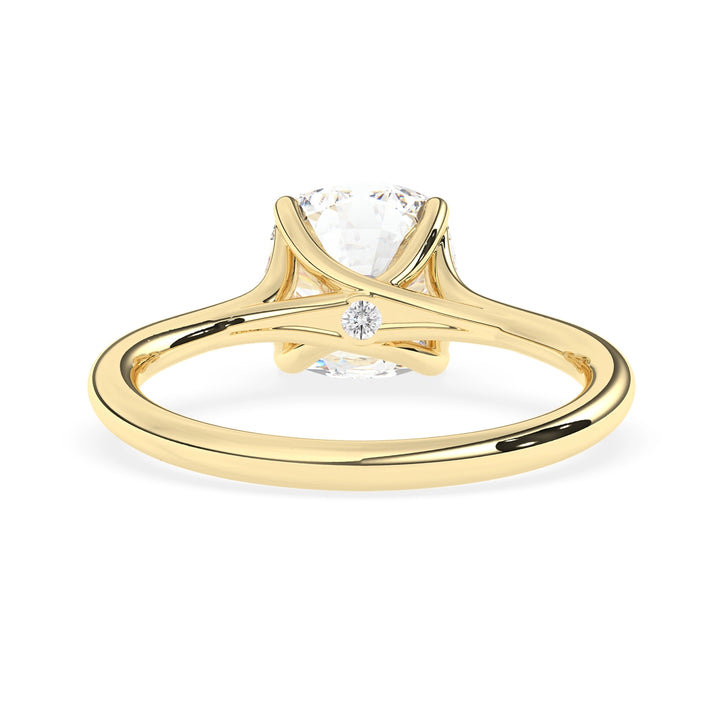 1.0 CT Cushion Cut Solitaire Moissanite Engagement Ring