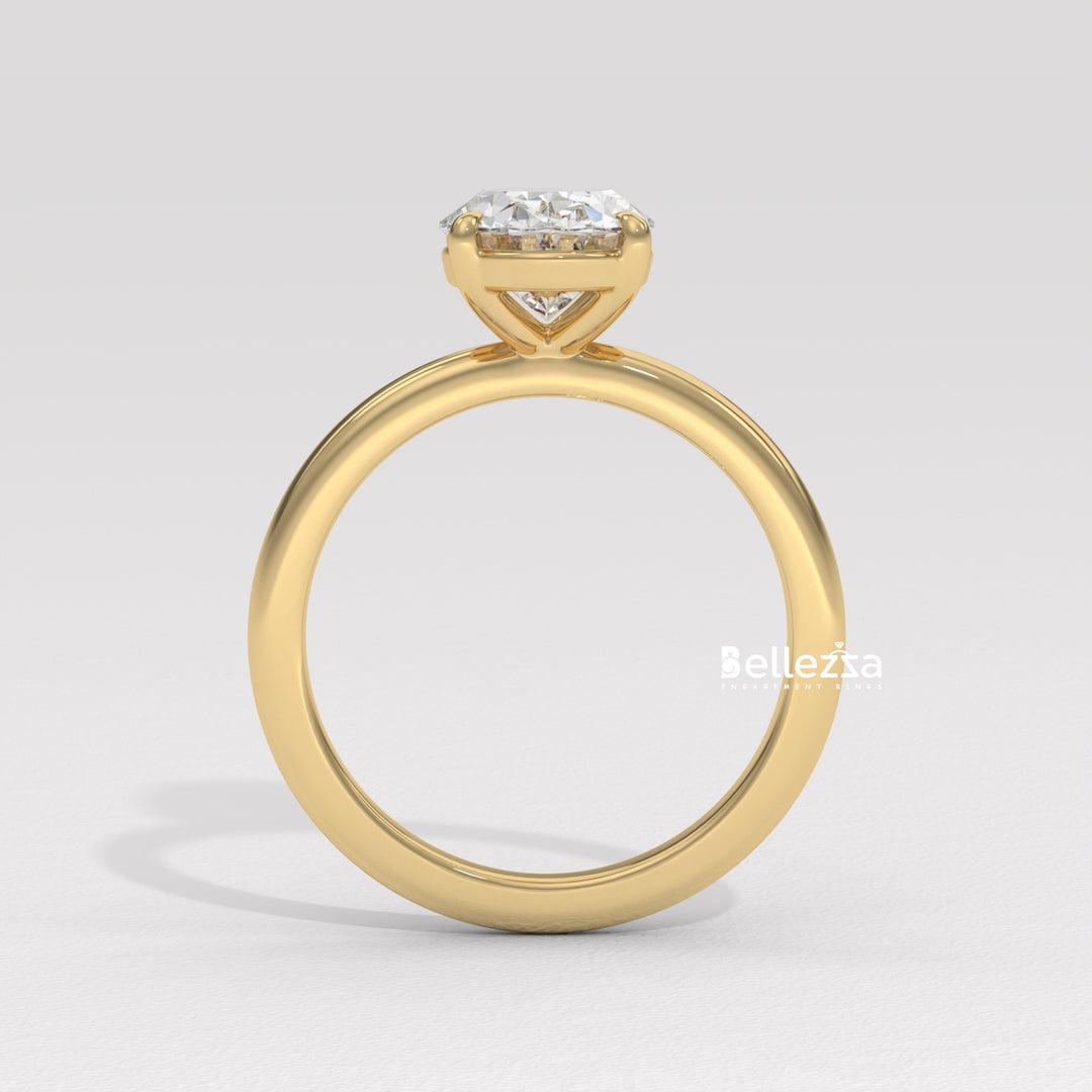 1.50-2.50CT Oval Cut Solitaire Diamond Lab Grown Engagement Ring