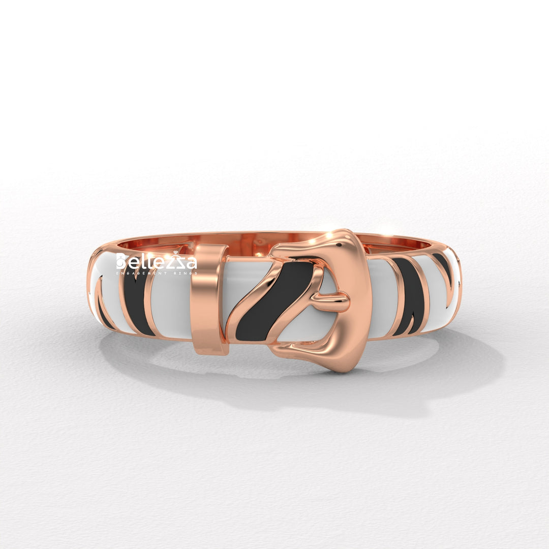 Plain Belt Design Unique Men's Ring For Him