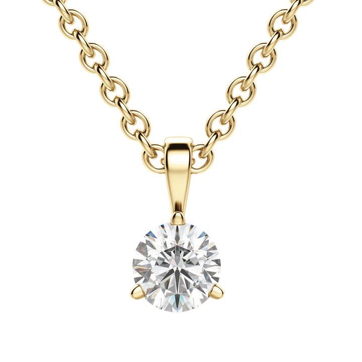 0.25 CT- 1.50 CT Round Solitaire F/VS Lab Grown Diamond Necklace