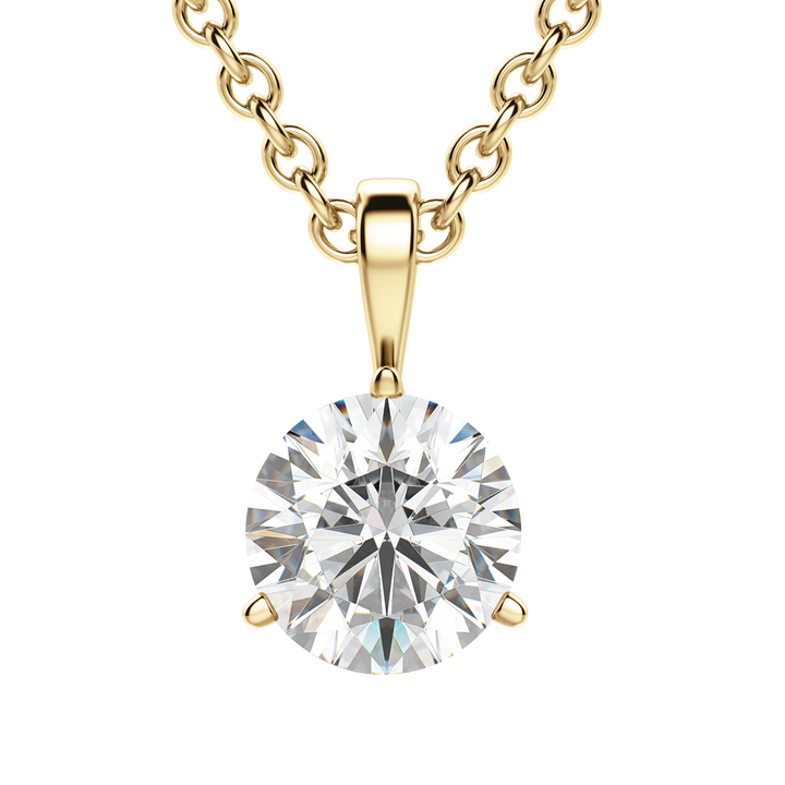 0.25 CT- 1.50 CT Round Solitaire F/VS Lab Grown Diamond Necklace