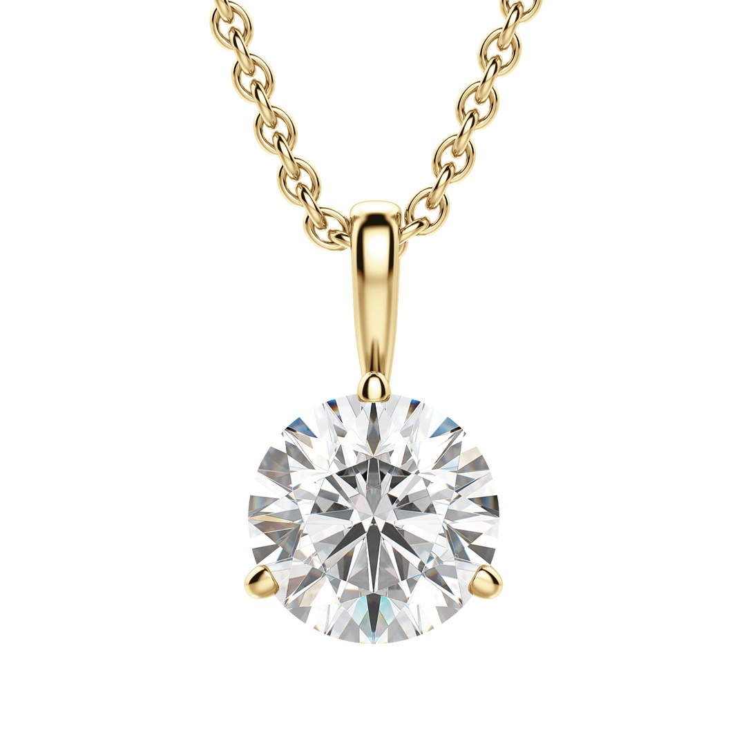 0.25 CT- 1.50 CT Round Solitaire F/VS Lab Grown Diamond Necklace