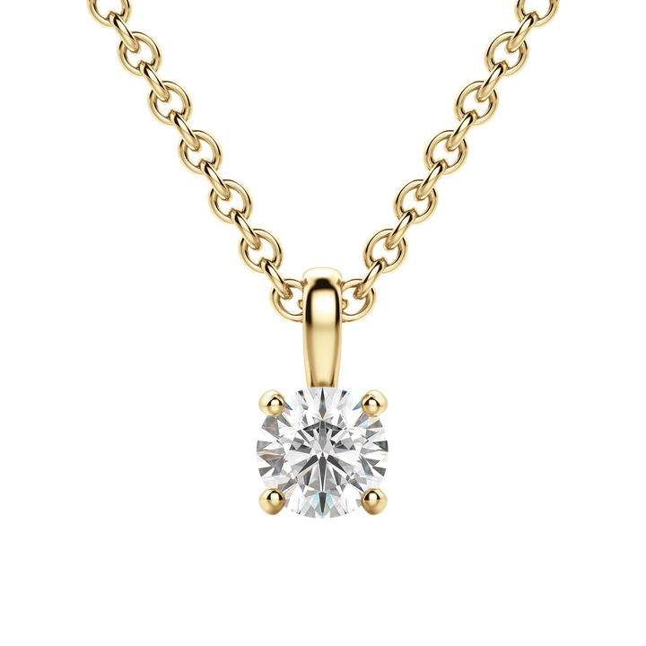 0.25 CT-1.50 CT Round Solitaire F/VS Lab Grown Diamond Necklace
