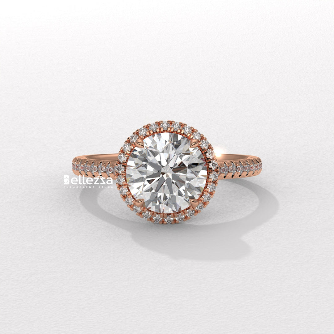  timeless round cut ring, gold round diamond band,round cut engagement ring in gold, gold ring with round diamond, round diamond gold ring setting, delicate round cut ring