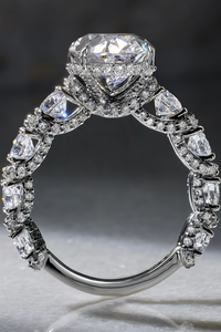 Oval Moissanite Diamond Unique Engagement Rings