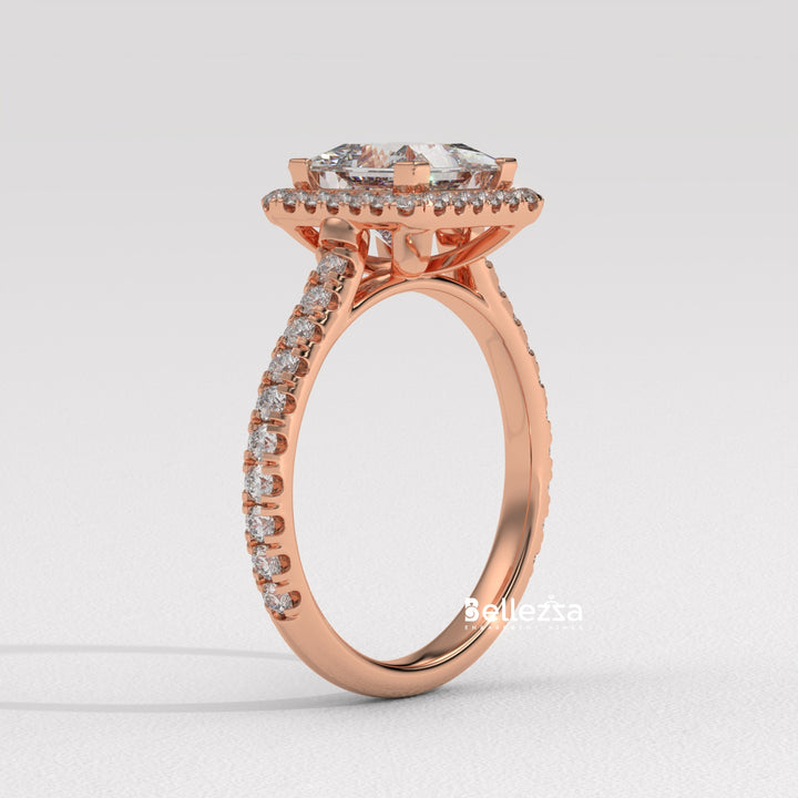 round diamond halo ring, cushion cut halo ring, oval halo engagement ring, princess cut halo ring, emerald cut halo ring, radiant cut halo ring, custom halo setting ring, double halo diamond ring, hidden halo engagement ring, floating halo diamond ring