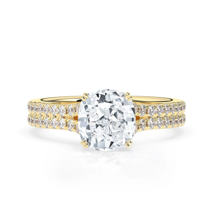 2.0 CT Elongated Cushion Cut Split Shank Moissanite Engagement Ring