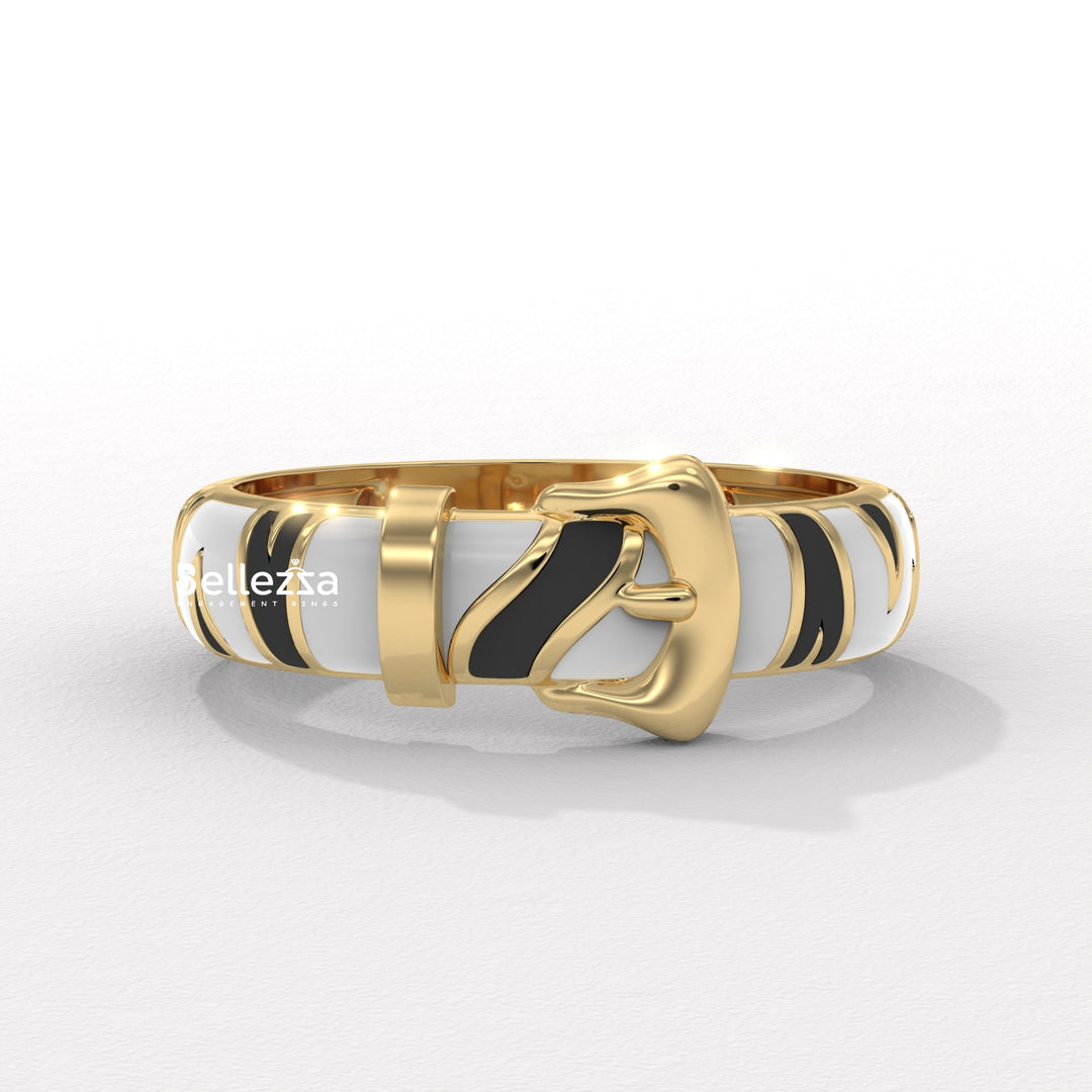 Plain Belt Design Unique Men's Ring For Him