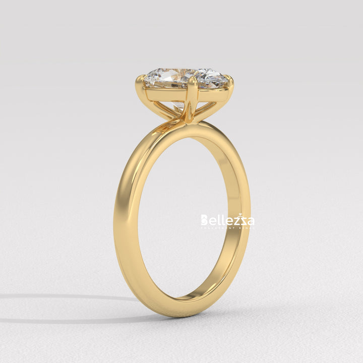 1.50-2.50CT Oval Cut Solitaire Diamond Lab Grown Engagement Ring