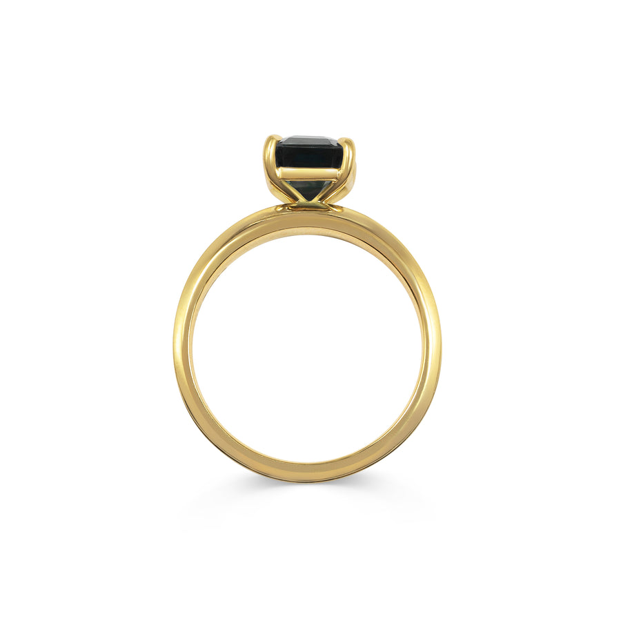 2.0CT c Asscher Cut Unique Wide Band Lab Grown Engagement Ring