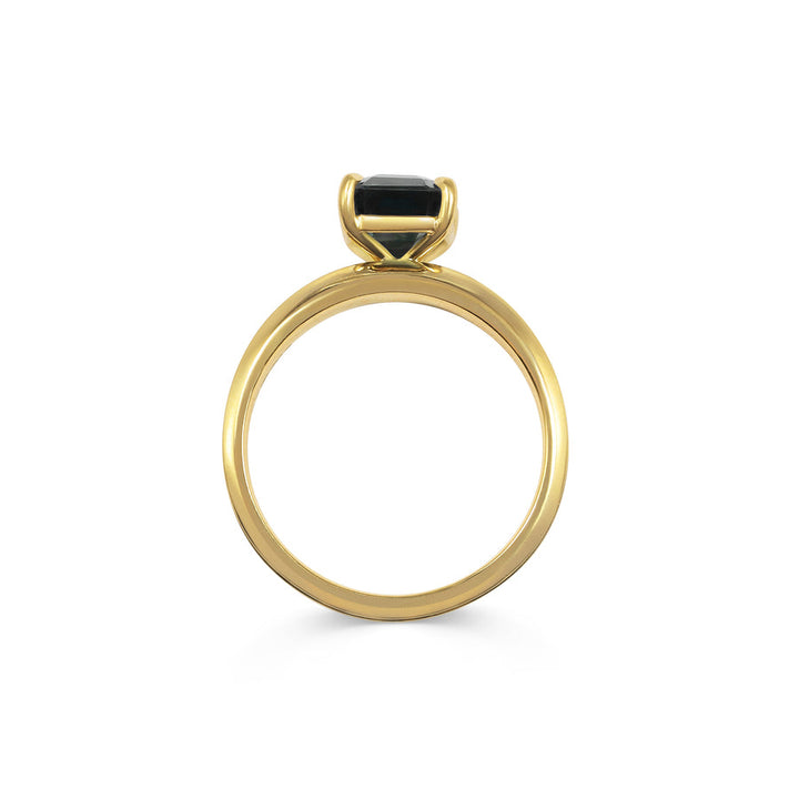 2.0CT c Asscher Cut Unique Wide Band Lab Grown Engagement Ring