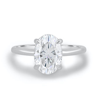 1.80 ct Oval cut Moissanite Engagement Ring