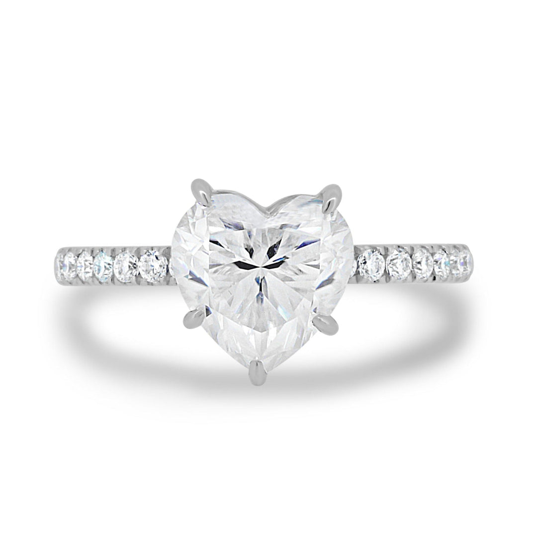 2.50CT Heart Cut 4 Prongs Moissanite Engagement Ring