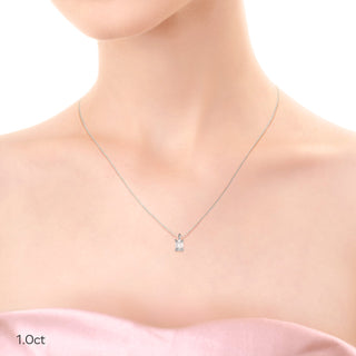 Emerald-Cut Solitaire Moissanite Diamond Layering Necklace