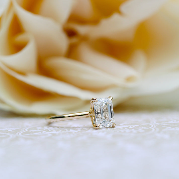 2.75ct Emerald Cut Diamond 14K Gold Engagement Ring