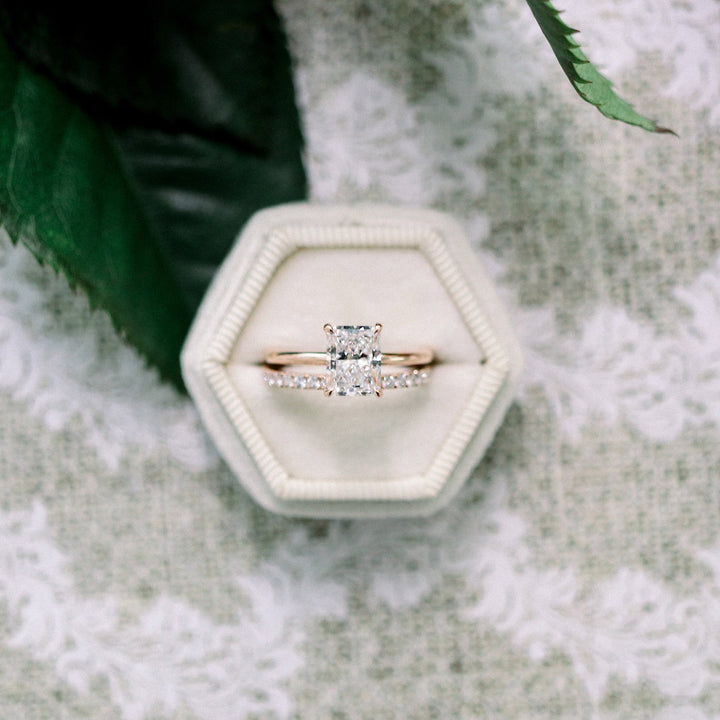 3.0ct Radiant Cut Moissanite Diamond Solitaire Engagement Ring