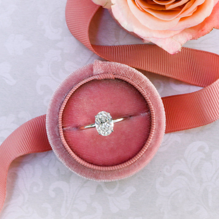 2.0ct Oval Cut Solitaire Diamond 14K Gold Engagement Ring