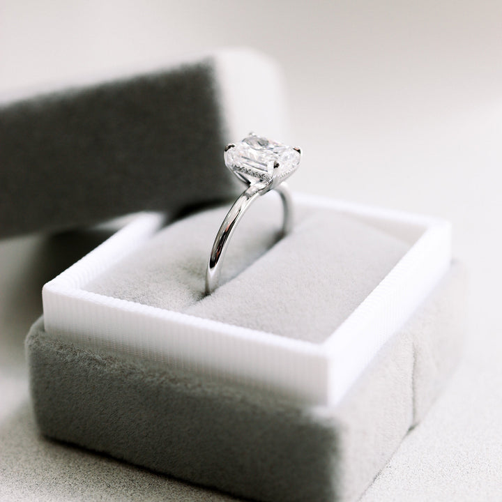 3.0ct Radiant Cut Moissanite Diamond Solitaire Engagement Ring