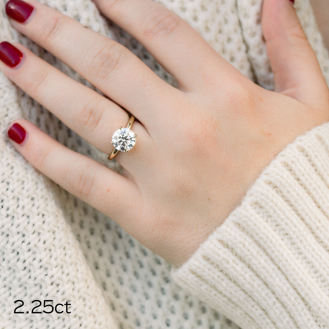 2.25ct Round Brilliant Cut Diamond 14K Gold Engagement Ring