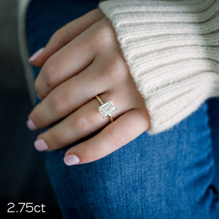 2.75ct Emerald Cut Diamond 14K Gold Engagement Ring