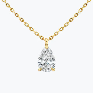 0.25-1.0ct Pear Cut Solitaire Moissanite Diamond Layering Necklace