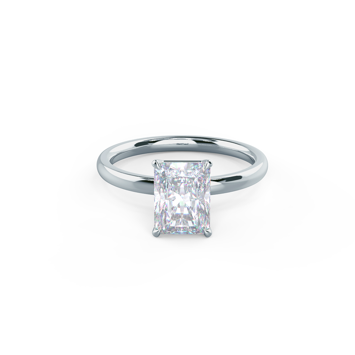 3.0ct Radiant Cut Moissanite Diamond Solitaire Engagement Ring