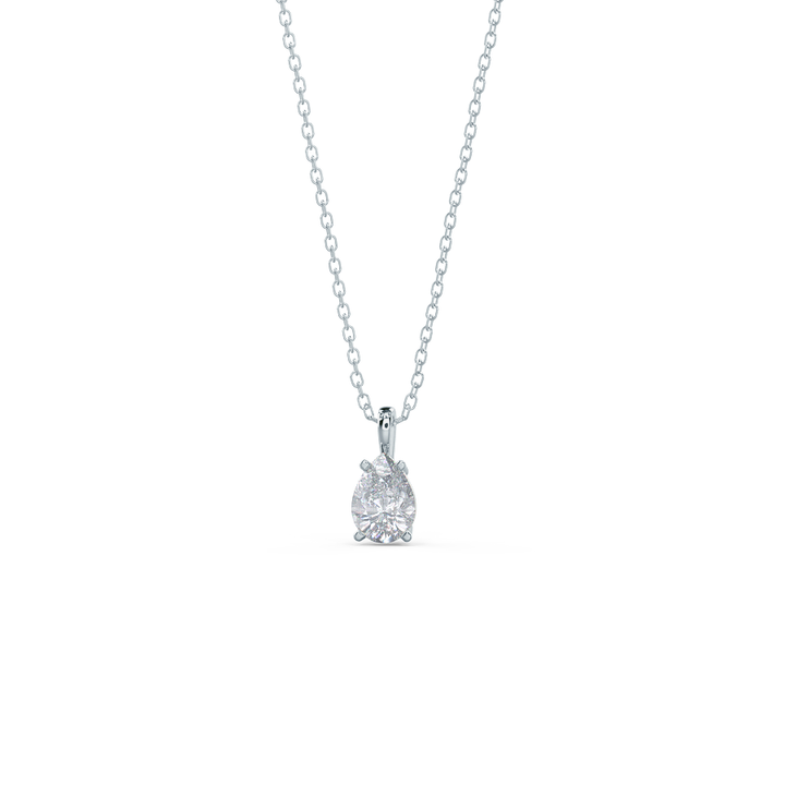Pear Cut Solitaire Moissanite Diamond Layering Necklace