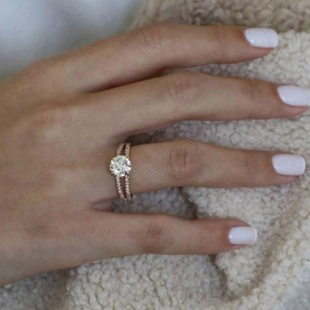 1.90ct Round Brilliant Cut Split Shank Engagement Ring