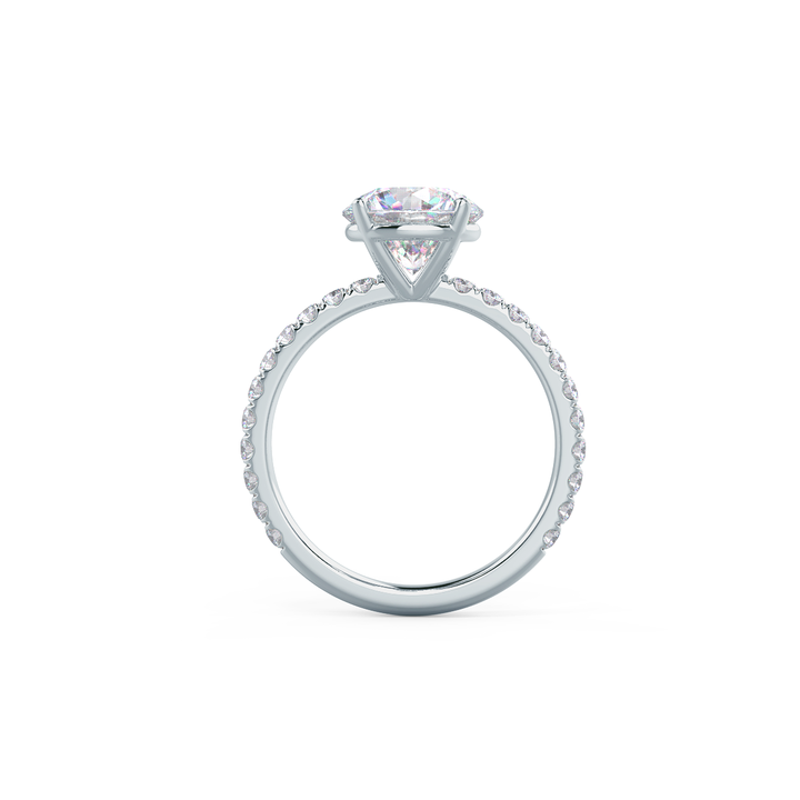 1.50CT Round Brilliant Cut Moissanite Pave Diamond Engagement Ring
