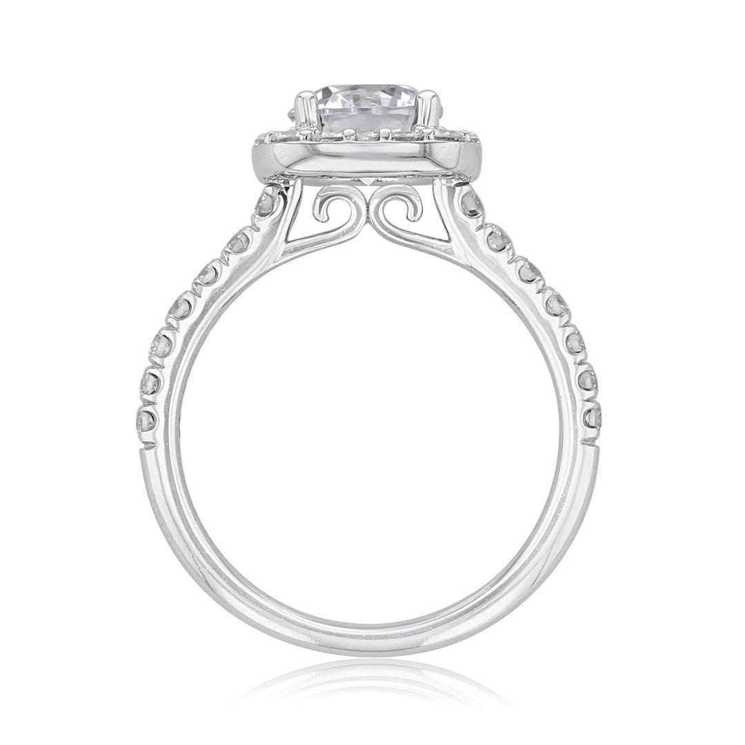 1.20CT Round Cut Unique Setting Moissanite Engagement Ring