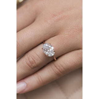 3.50CT Oval Cut Moissanite East-West Engagement Ring