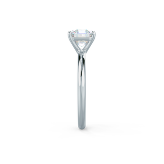 2.0ct Asscher Cut Moissanite Diamond Petite Solitare Engagement Ring