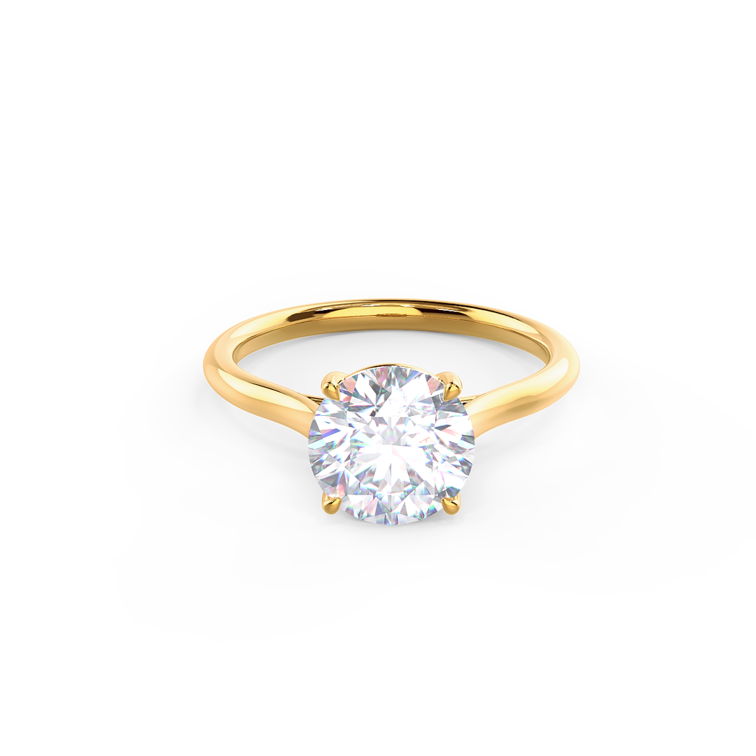 2.75ct Round Brilliant Cut Diamond 14K Gold Engagement Ring