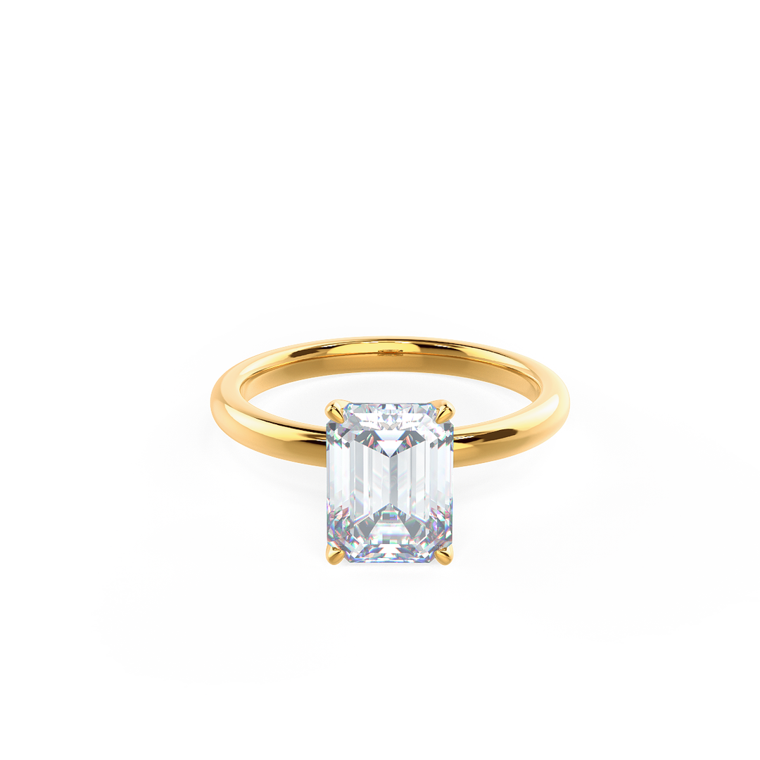 2.75ct Emerald Cut Diamond 14K Gold Engagement Ring