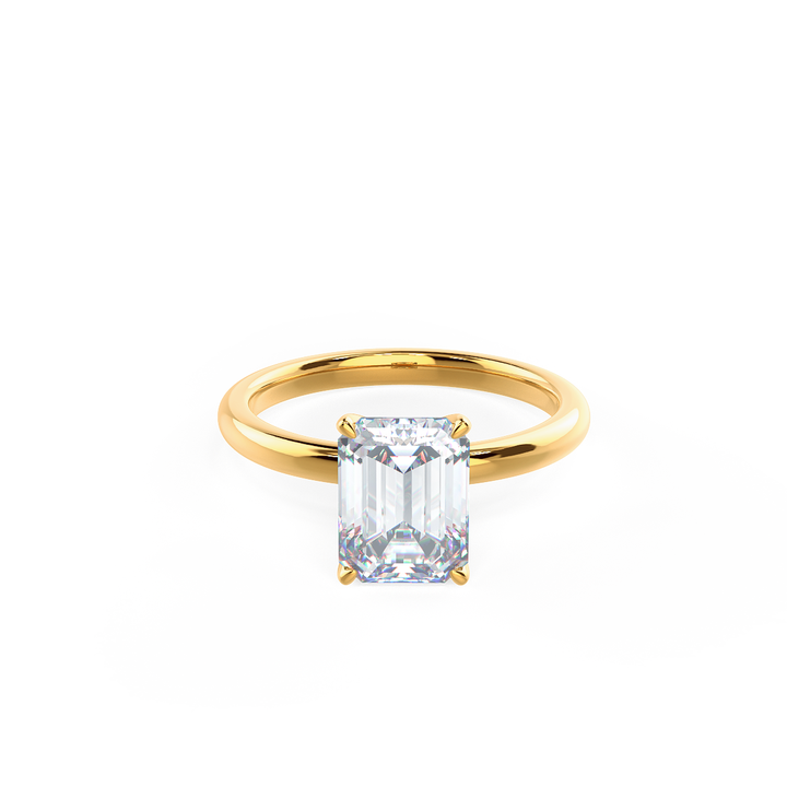 2.75ct Emerald Cut Diamond 14K Gold Engagement Ring