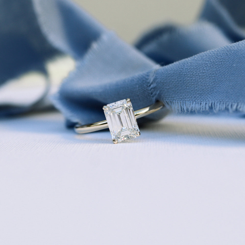 2.75ct Emerald Cut Diamond 14K Gold Engagement Ring