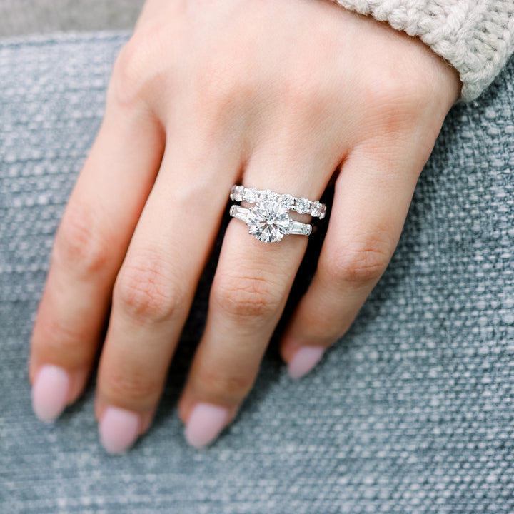 2.7mm Round Brilliant Cut Full Eternity Diamond Wedding Band