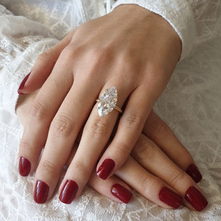 7.95CT Marquise Diamond Moissanite Engagement Ring
