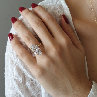 7.95CT Marquise Diamond Moissanite Engagement Ring