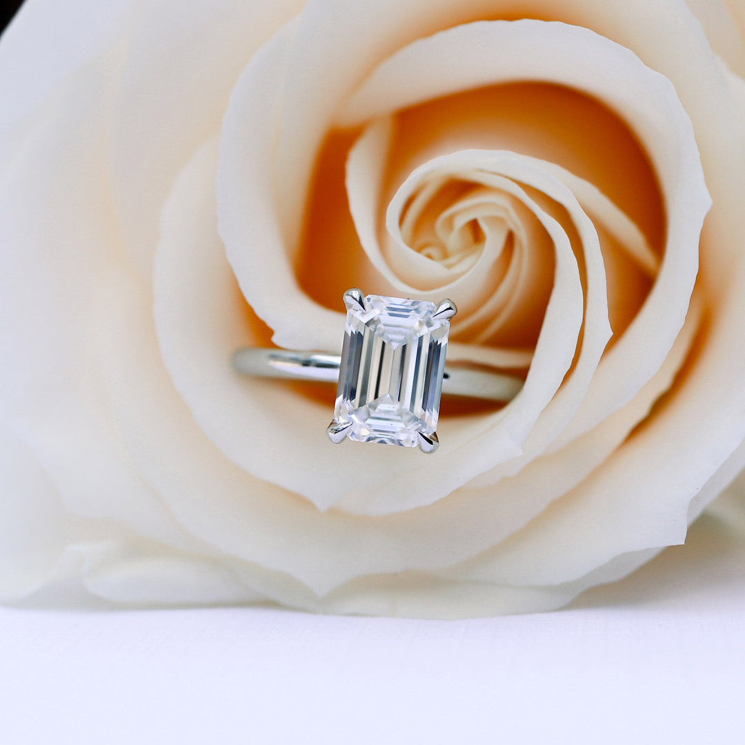 2.75ct Emerald Cut Diamond 14K Gold Engagement Ring
