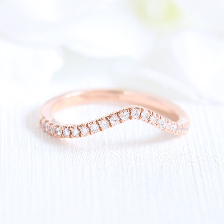 2.0ct Oval Cut Moissanite Cathedral Set Ring With U Shape Wedding Band