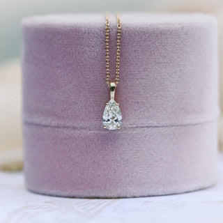 Pear Cut Solitaire Moissanite Diamond Layering Necklace