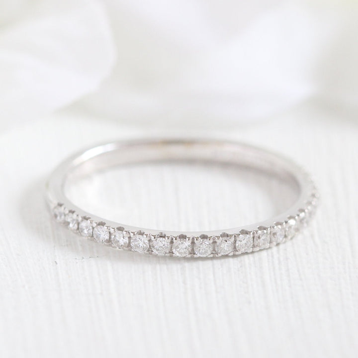 Cushion Cut Halo Pave Moissanite Ring With Diamond Band Ring