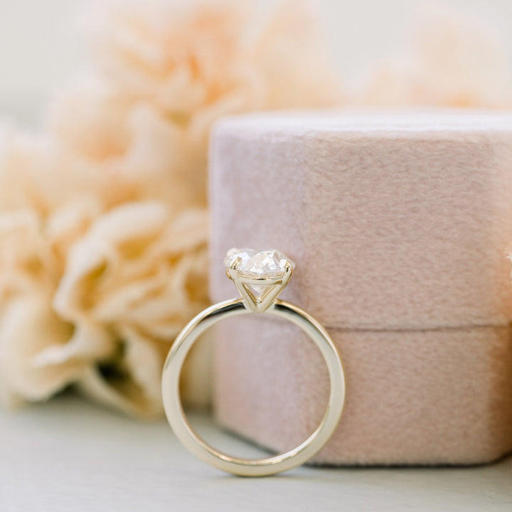 2.0ct Oval Cut Solitaire Diamond 14K Gold Engagement Ring