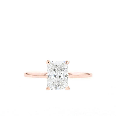 1.70ct Radiant Cut Moissanite Solitaire Diamond Engagement Ring