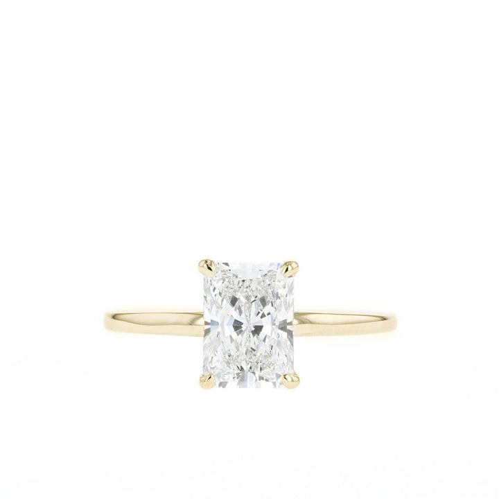 1.70ct Radiant Cut Moissanite Solitaire Diamond Engagement Ring