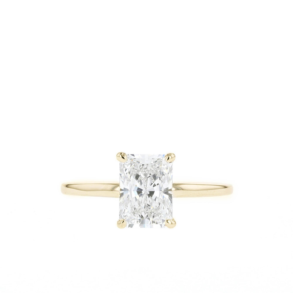 1.70ct Radiant Cut Moissanite Solitaire Diamond Engagement Ring