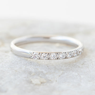 Round Brilliant  Cut Half Eternity Wedding Band