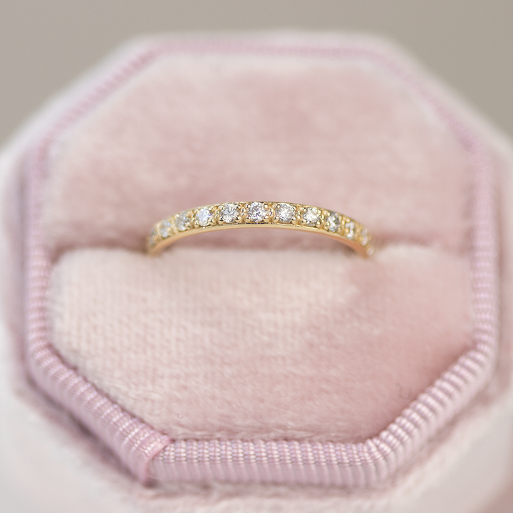 Round Brilliant  Cut Half Eternity Wedding Band