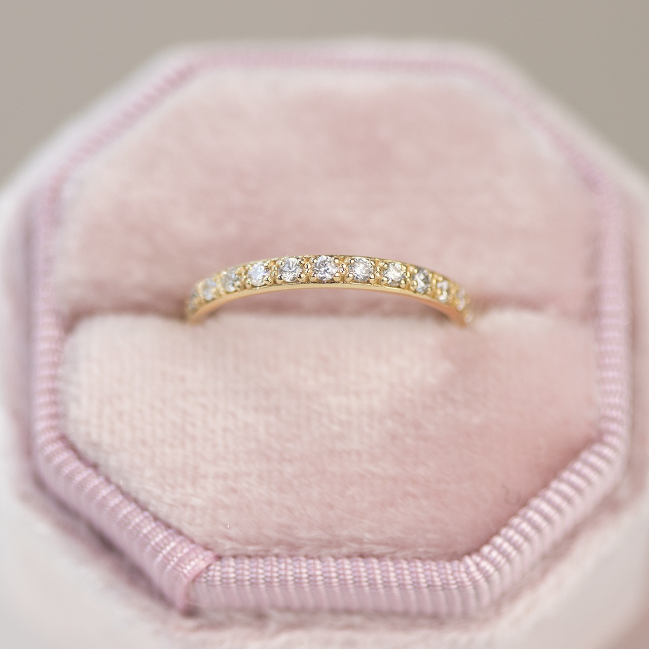 Round Brilliant  Cut Half Eternity Wedding Band